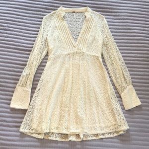 Free People white lace dress